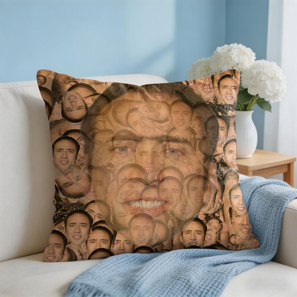 Nordic Style Nicolas Cage Rabbit Cushion Cover Square Pillow Bedroom Sofa Leisure Comfort Living Room Home Decoration X