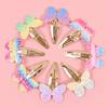 8pcs Cute Butterfly Hair Clips for Girls Rainbow Flower Barrettes Clips Alloy Snap Hair Clip Hairpins Kids Hair Accessories