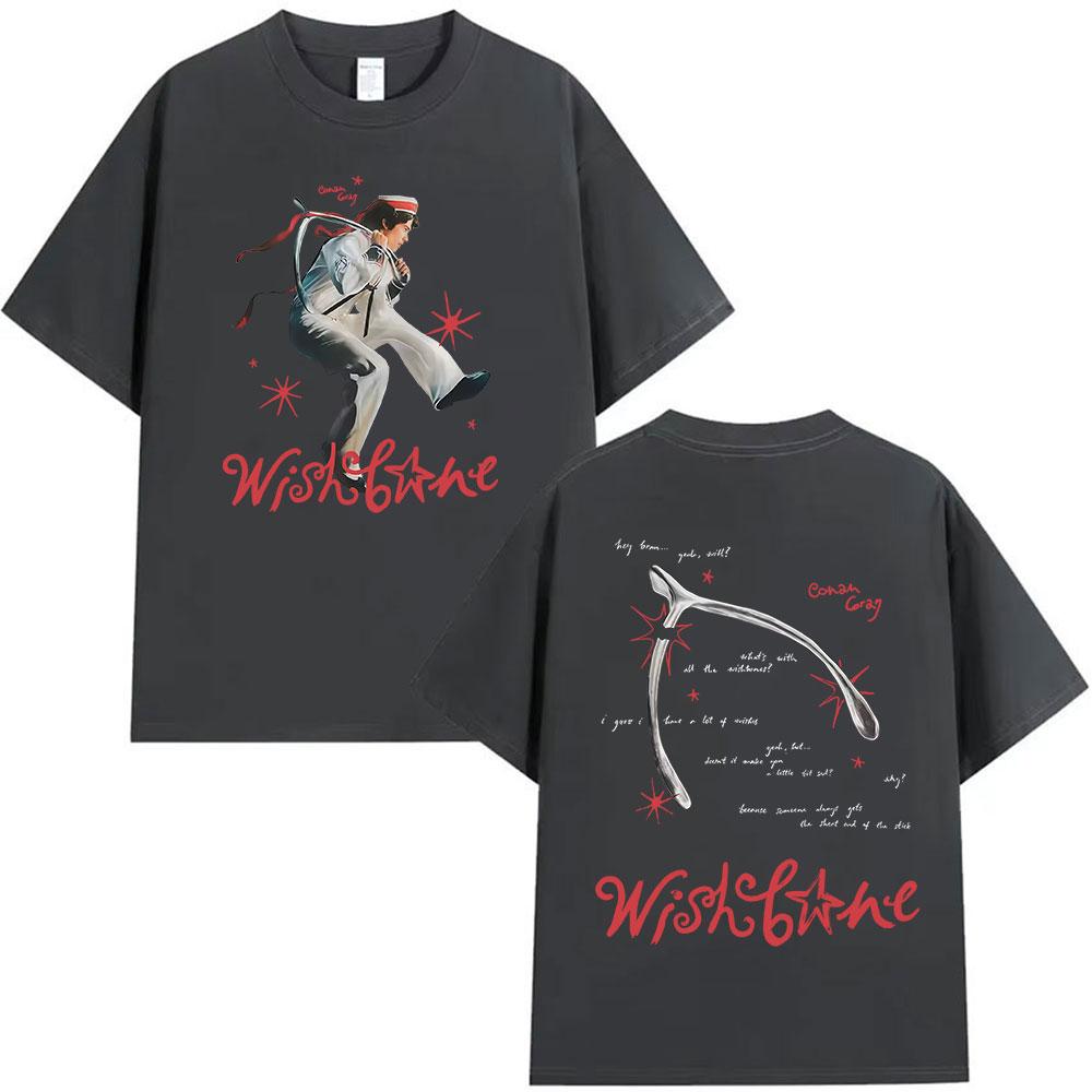 2025Summer Conan Gray Wishbone Album Print T Shirt Men s High Quality Vintage Breathable Unisex Fashion Hip Hop Clothing T-shirt S