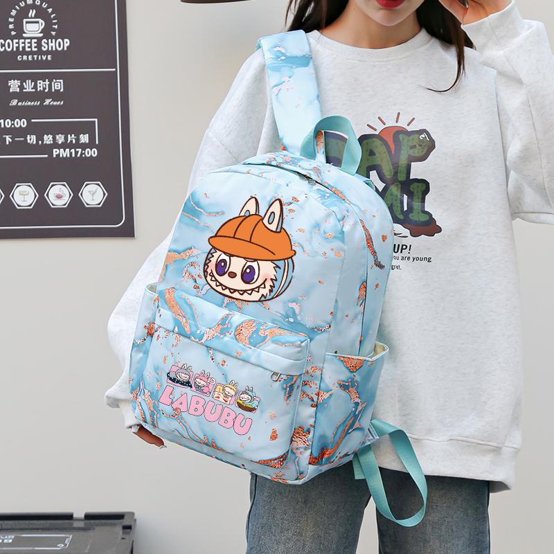 4Pcs/set Cartoon printed Backpack Pencil Bag Lunch Bag Outdoor Water Bottle Student Girl Large Capacity Schoolbag Travel Bag Gift