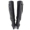 Great HERMES Knee-high boots Ilona black leather Women 36 232007Z Used