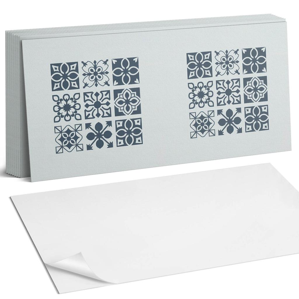 Dekoracja Winylowa Z Nadrukiem Do Montażu Bez Narzędzi Wzory Geometryczne W Kwadratach 10X40X20 Cm