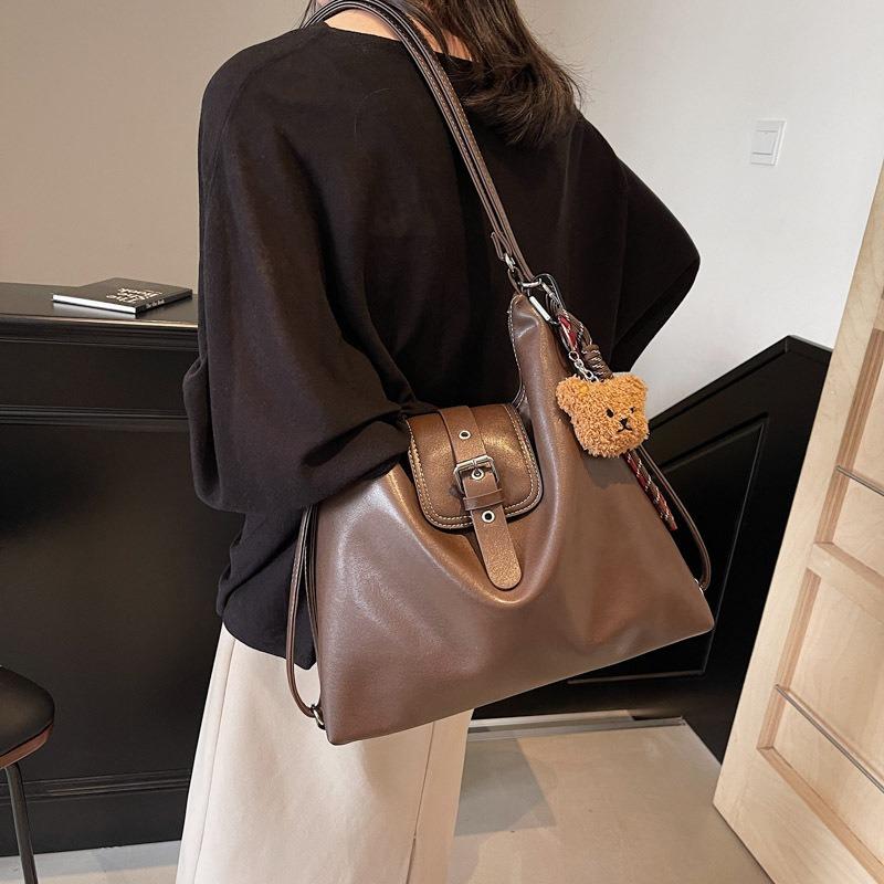 Retro commuter tote bag women's new versatile large-capacity shoulder messenger bag multi-functional backpack