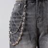 Unisex Hip Hop Skull Dice Double-Layer Waist Chain: Trendy Jeans Hanging Accessory