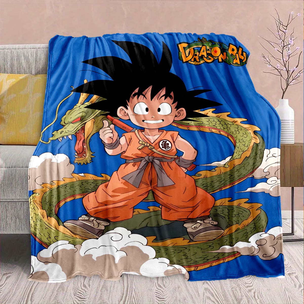 

Dragon Ball Anime Flannel Blanket - Soft Warm Perfect for Sofa, Bedding Camping Travel Office Home Decor 75x90cm