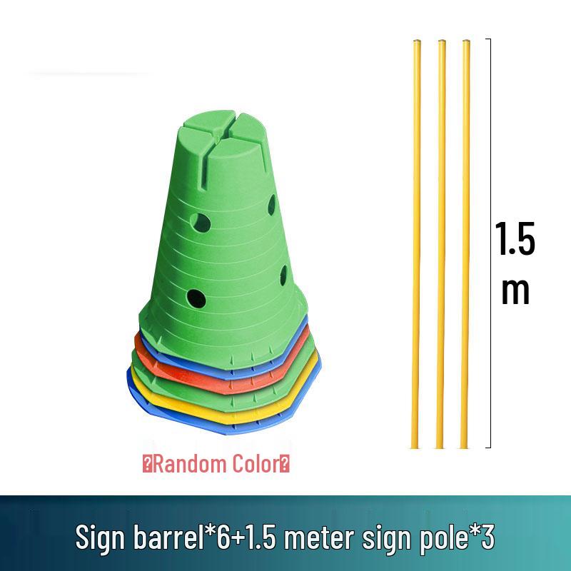 Children's Sensory Training Ice Cream Marker Cones with Holes - Kindergarten Flat-Top Bucket Hurdles and Teaching Aids