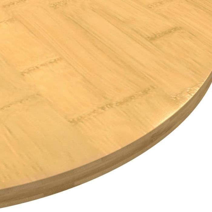 VidaXL Dessus de table Ø60x1,5 cm bambou 352674
