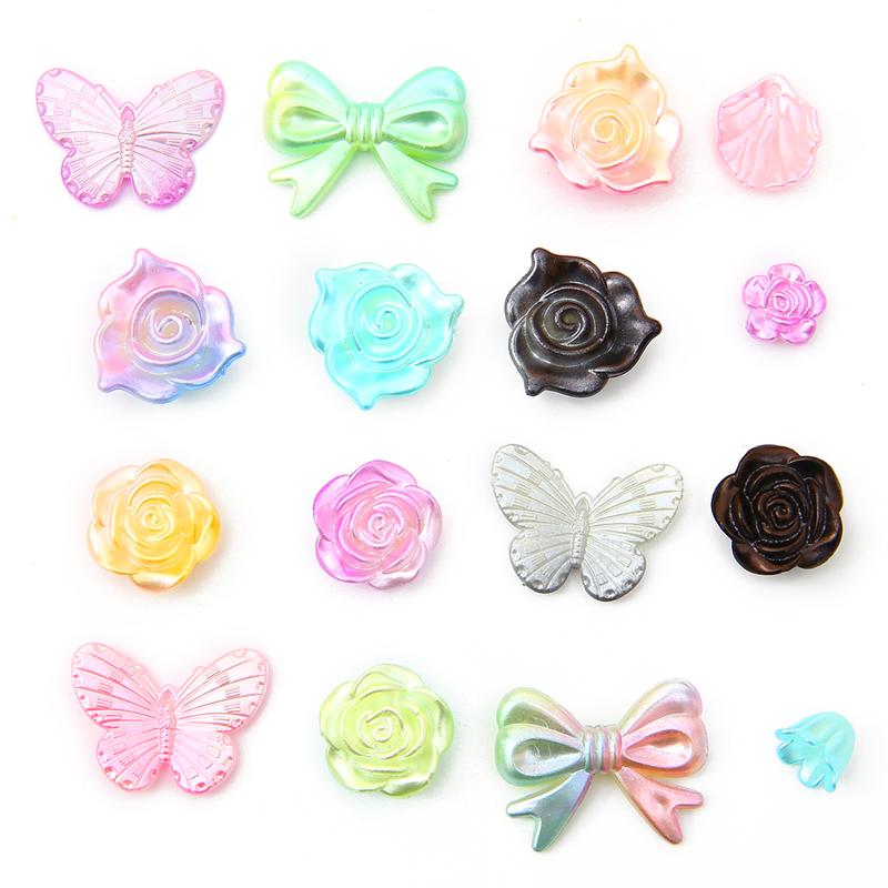 20g/Bag Mixed Styles & Colors Flat Back ABS Pearls Beads Decoration for DIY Jewelry Craft Making Accessories