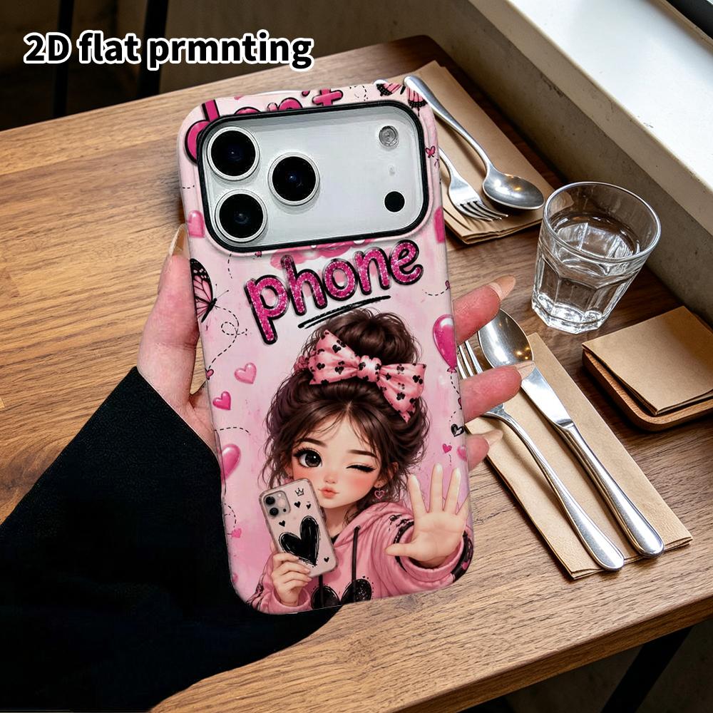 Phone Case: 2D Flat Design Suitable for iPhone 18, 17, 16, 15, 14, 13 Pro Film Protective Case, Couple Style, Don’t Touch My Phone, Christmas and Hall