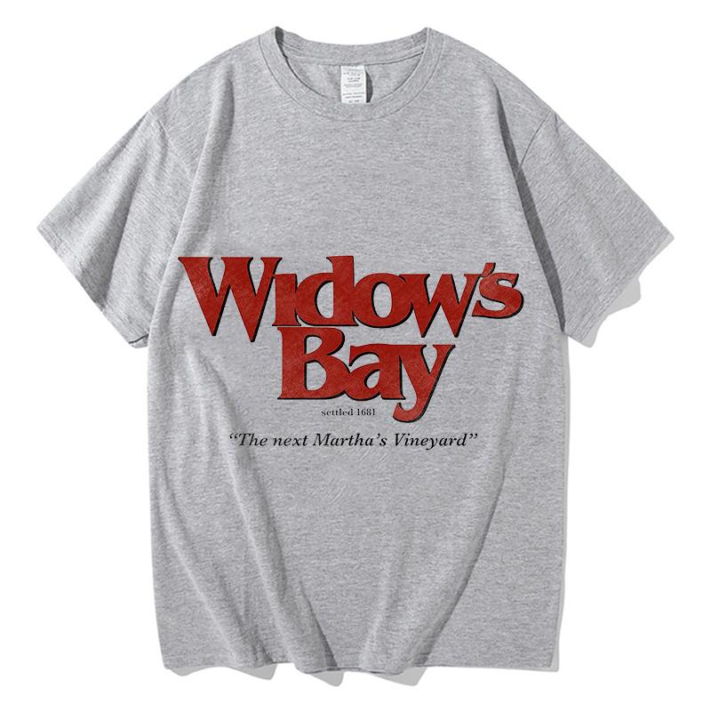 Widows Bay T-Shirt Unisex Mode Lässige T-Shirts Baumwolle Sommer Kurzarm Damen T-Shirt Grafik Merch Ästhetische Harajuku Oberteile