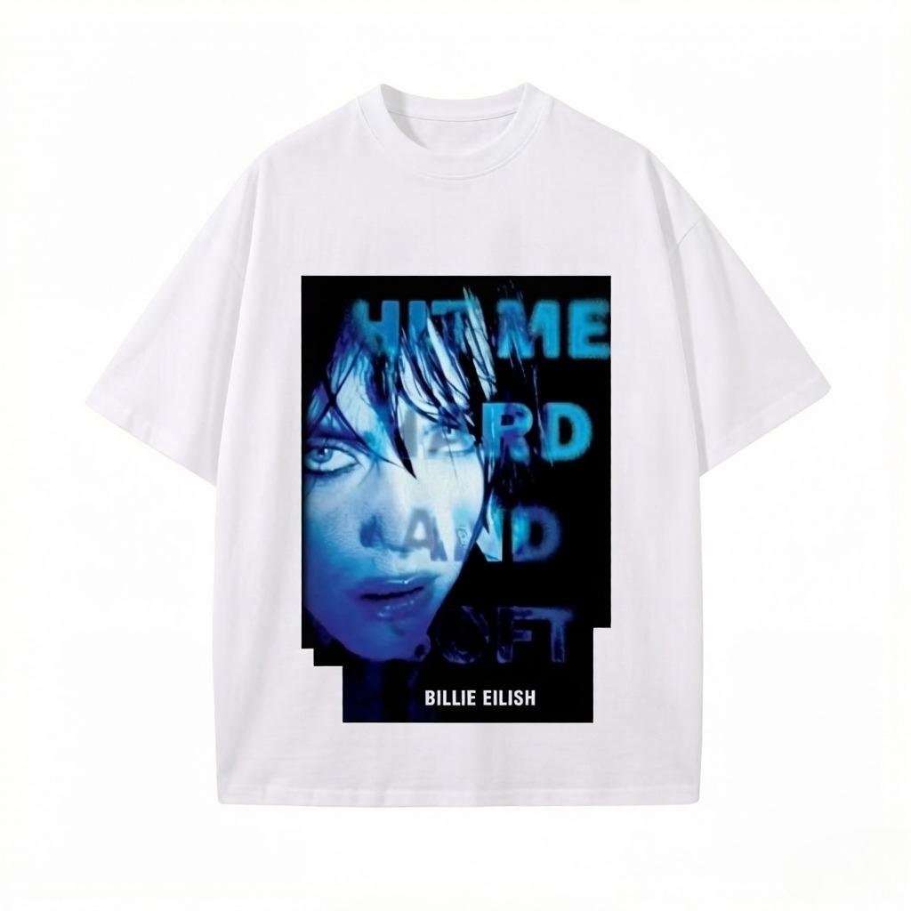 

2026 New SpringSummer Fashion Merchandise of Singer BILLIE EILISH Unisexs and Womens American High Street HipHop TShirts 4XL