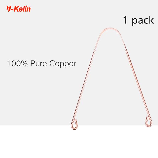 

Y-Kelin 3 Colors Stainless Steel Tongue Scraper Metal Tongue Fresh Breath Cleaning Coated Toothbrush Oral Hygiene