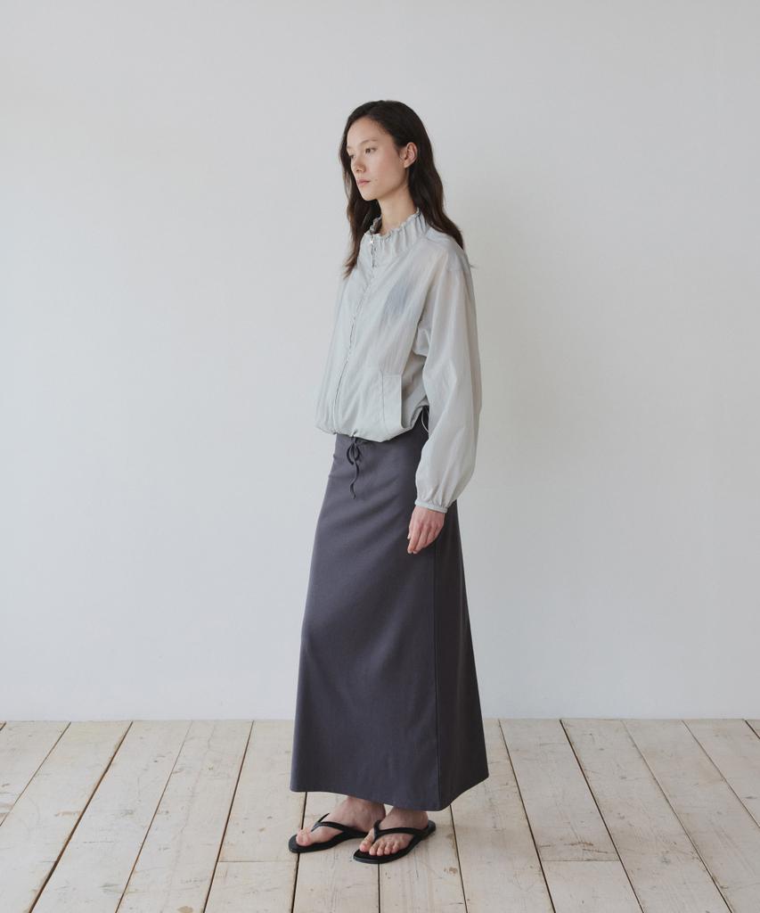 Ieoning Essential Rib Maxi Skirt, Charcoal