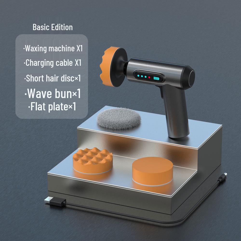 Cordless Car Polisher: Digital Display, Scratch Repair, Sponge Pads, Compact Size