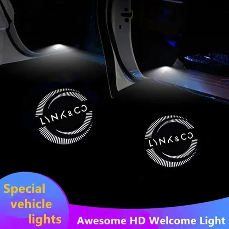 

2pcs For Lynk&co 01 03 05 2020-2024 Car Door Laser Projection Ambient Light Led Decoration Car Accessories Para Auto Tools 2PCS