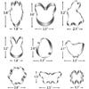 Easter Cookie Cutters Set - Bunny, Egg, Bunny Face, Rabbit, Butterfly, Flower, Chick, Carrot, Four Leaf Clover - 9PCS Easter Cookie Cutters - Large