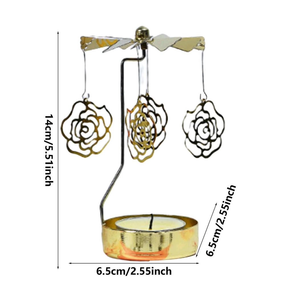 Drehbares Kerzenständer-Tablett Thermisches Rundes Tablett Drehbarer Kerzenständer Duftkerze Romantische Drehlaterne Tischdekoration