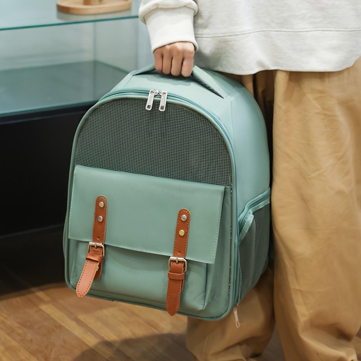 

Дихаючий рюкзак преміум-класу для котів і маленьких собак великої місткості зелений