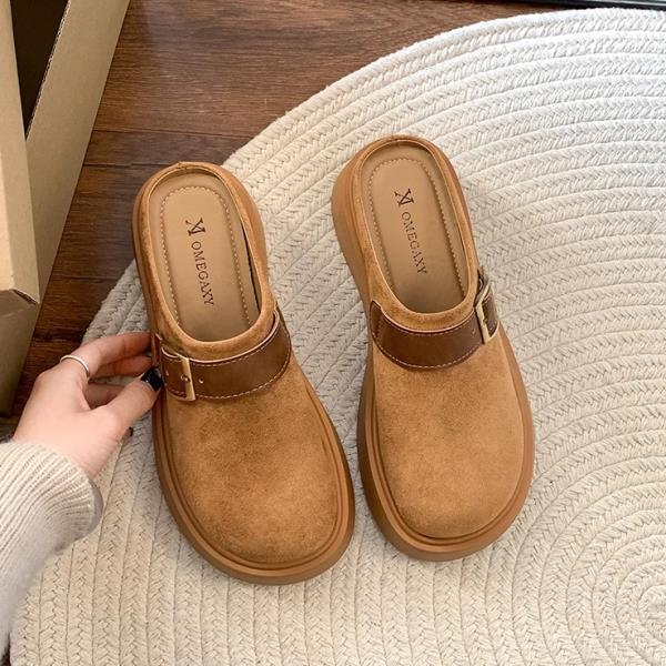 Fashion Flat Shoes Female Cover Toe Womens Slippers Outdoor Pantofle Platform Slides 2025 Summer Slippers Women Summer Flat Shoes Female