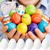 100/10pcs Foam Easter Eggs 6cm Fake Eggs Handmade DIY Color Painting Crafts Kids Toys Easter Party Decoration Supplies Wholesale