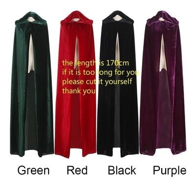 Hexe Lange Halloween Umhänge Kapuze und Capes Halloween Kostüme für Frauen&Männer