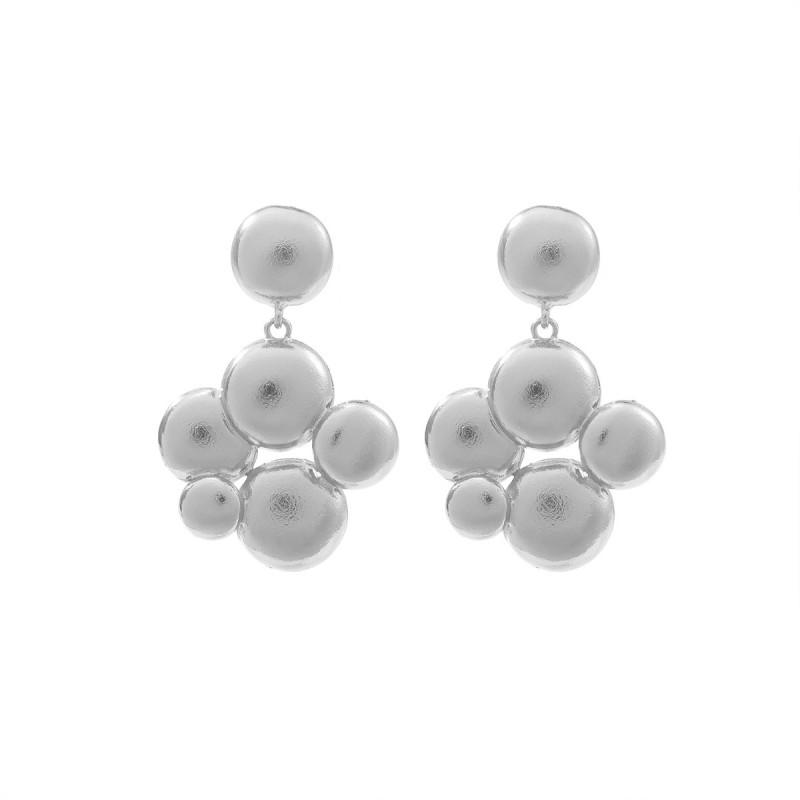 Geometric Dot Cutout Alloy Earrings Women Gold Fashion Minimalist Statement Jewelry 2025