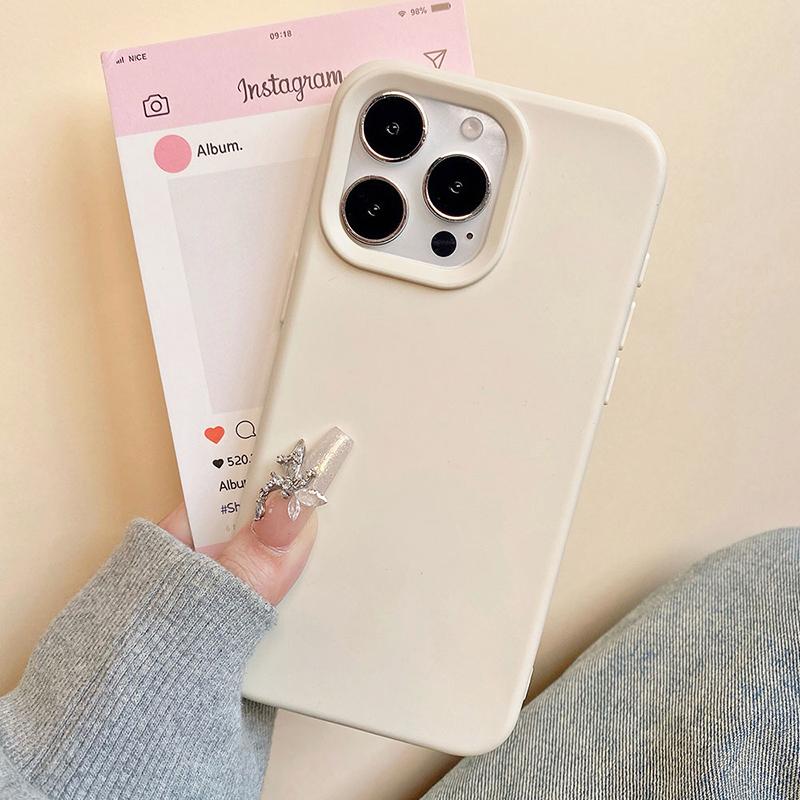 Candy Color Silicone Soft Case For iPhone Air 17 16 15 14 13 12 11 Pro Max Plus Lovely Macaron Matte Square Tpu Back Cover Shell