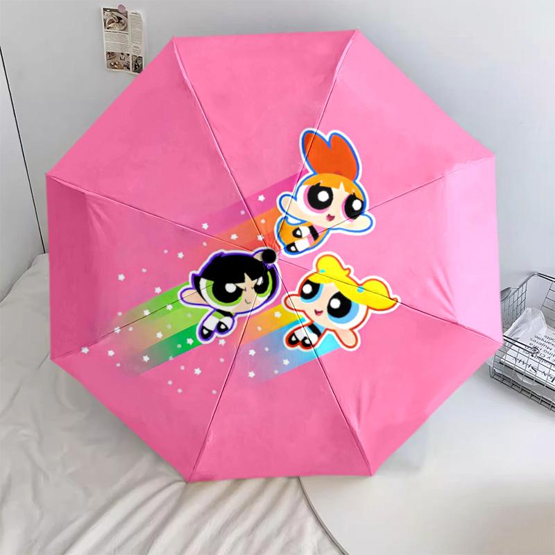 1 Stück Automatischer Faltregenschirm - Cartoon-Muster, Tragbares & Faltbares Design mit 52 Speichen, Weihnachts-Geburtstagsgeschenke