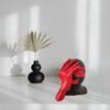 Modern Black Woman With Red Hands Statue Abstract Decoration Resin Ornaments