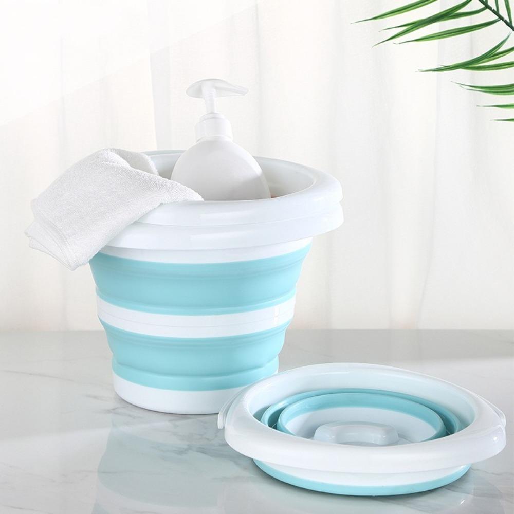 Portable Fishing Bucket Thickened Collapsible Wash Basin  Water Splashing Festival