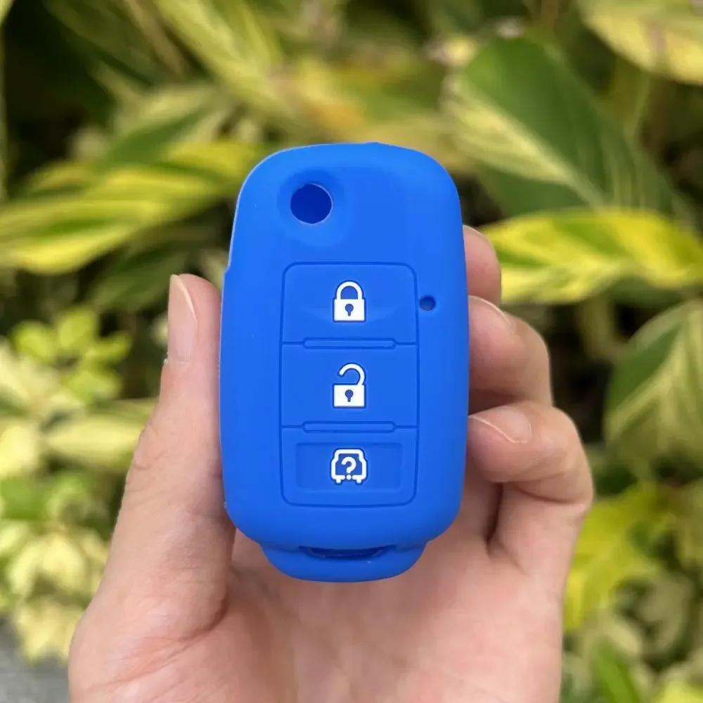 3 Button Silicone Car Key Cover Case for DONGFEGN FORTHING DONGFENG JOYEAR LV XL SUV X3 X5 X6 X7 S500 SX6 S50 T5L Flip Key Chain