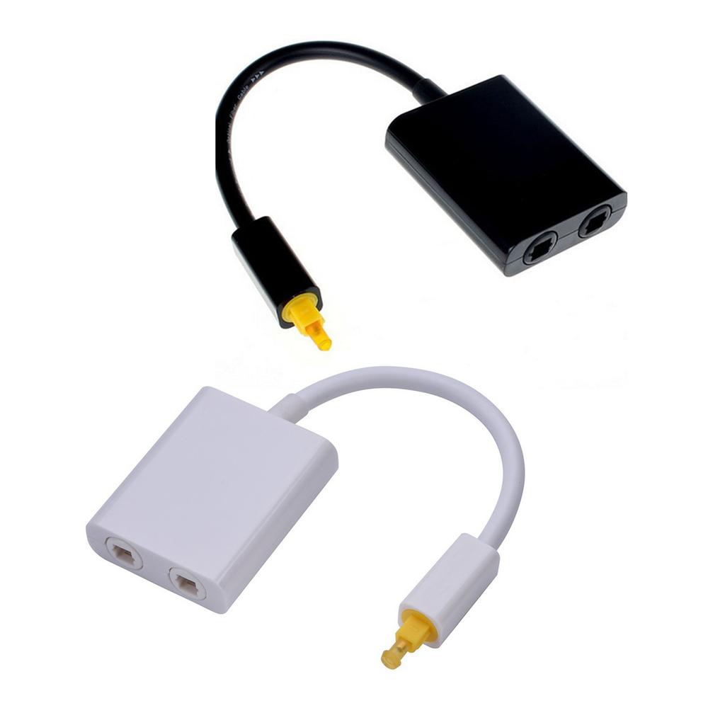 Adaptateur Répartiteur de Son Optique Numérique Toslink Double Port Câble Son Optique à Fibre 1 Entrée 2 Sorties Distributeur pour TV