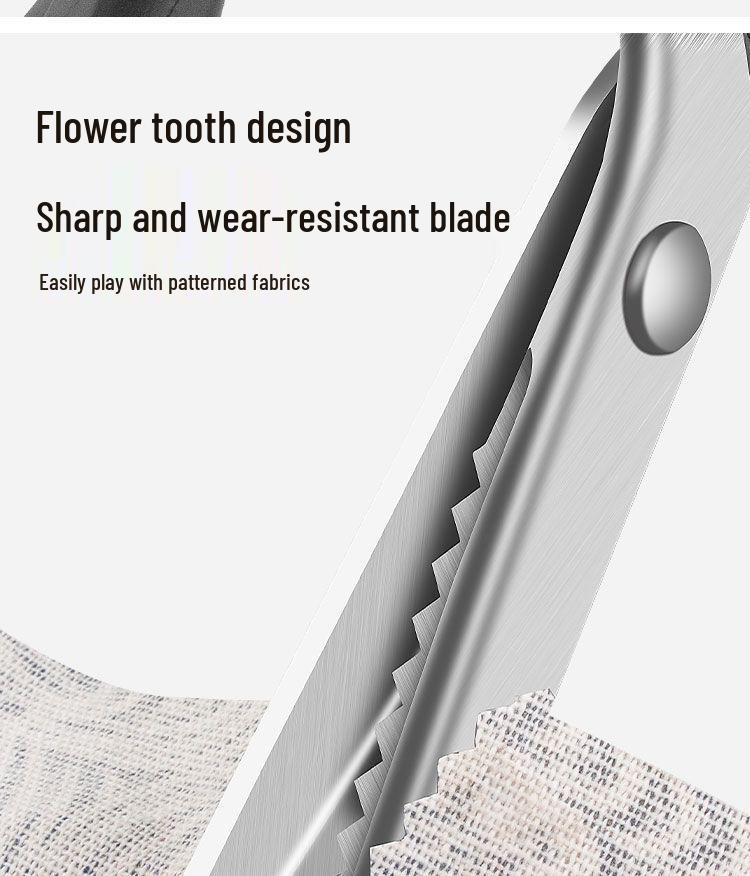 Spitze Overlock Nähschere ohne Nähen: Große Welle Edelstahl Schneiderschere für Kanten