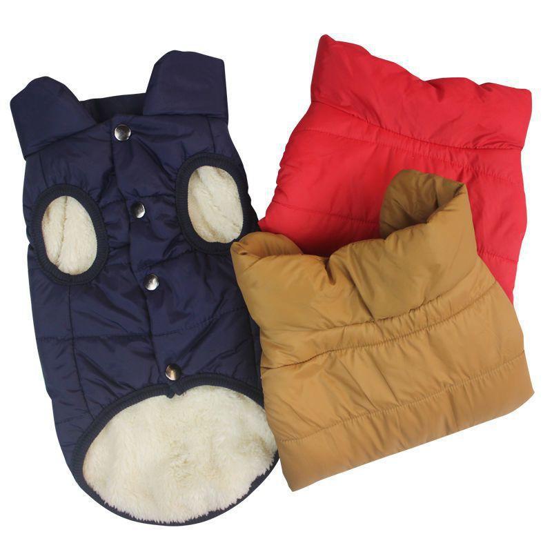 Winter Pet Vest Dogs Cats Thick Cotton Warm Coat Small Medium Large Breed Dog Sweater Jacket