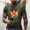 Men's  Neck Short-Sleeve T-Shirt With American Political Print