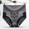 1PC Moda Gatto Stampa Vita Alta Mutandine Contenitive della Pancia Donna Dimagrante Body Shaper Biancheria Intima Slip Senza Soluzione di Continuità Donna Femminile Hip Lifting Mutande