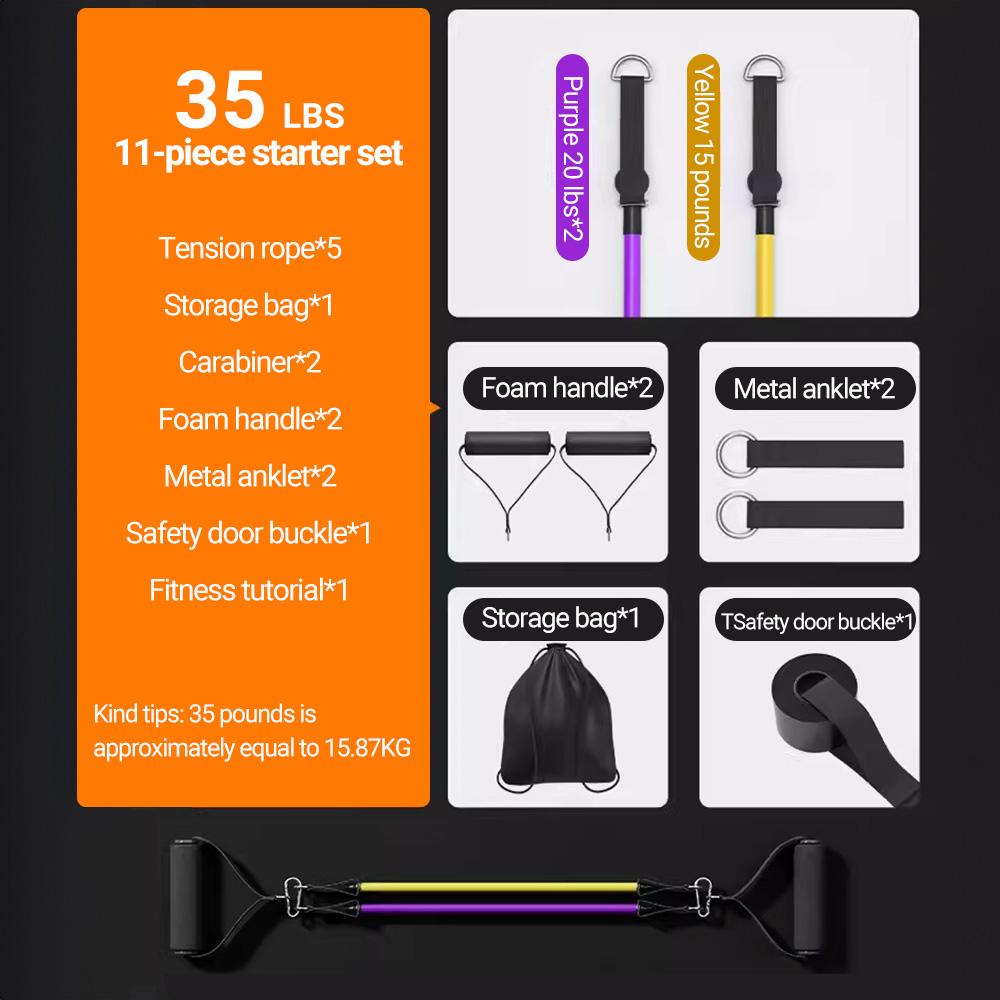 

Набор эспандеров для бодибилдинга, многофункциональный натяжной костюм, пояс для тренировки мышц, эластичные ленты, портативное оборудование для фитнеса