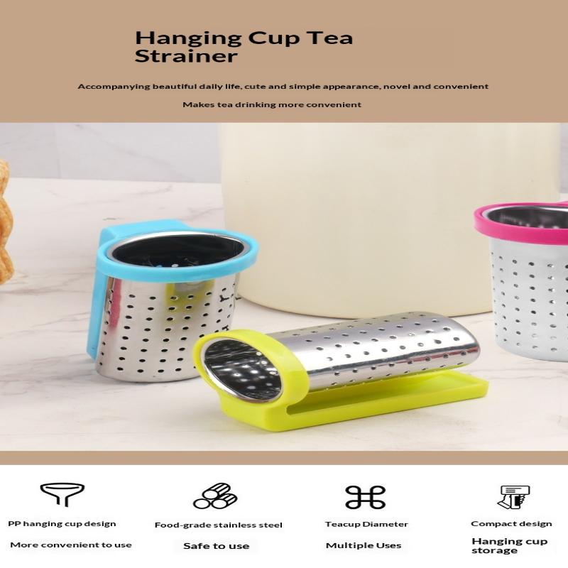 Hanging Tea Infuser Clip Food Grade Stainless Steel Tea Strainer Easy Clean for Home Daily Tea Making Use