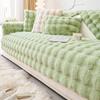 Round Bubble Plush Sofa Cushion Imitation Rabbit Long Plush Sofa Cover Winter Warmth Thicken Anti Slip Protecti Couch Covers