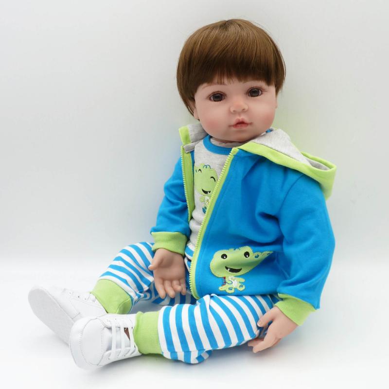 

Популярные куклы Reborn 48/60 см, мягкая хлопчатобумажная ткань, тело, кукла для новорожденных, реалистичные куклы для девочек и мальчиков, детские подарки на день рождения, Рождество 48cm