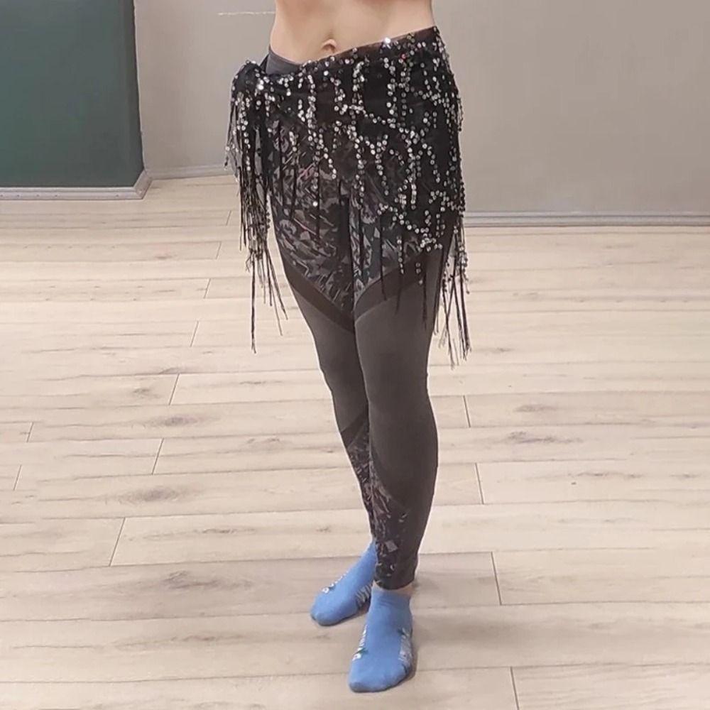 Shiny Sequins Belly Dance Hip Scarf Triangular Dancer Skirt Dance Belt Belly Dance Belt  For Girl