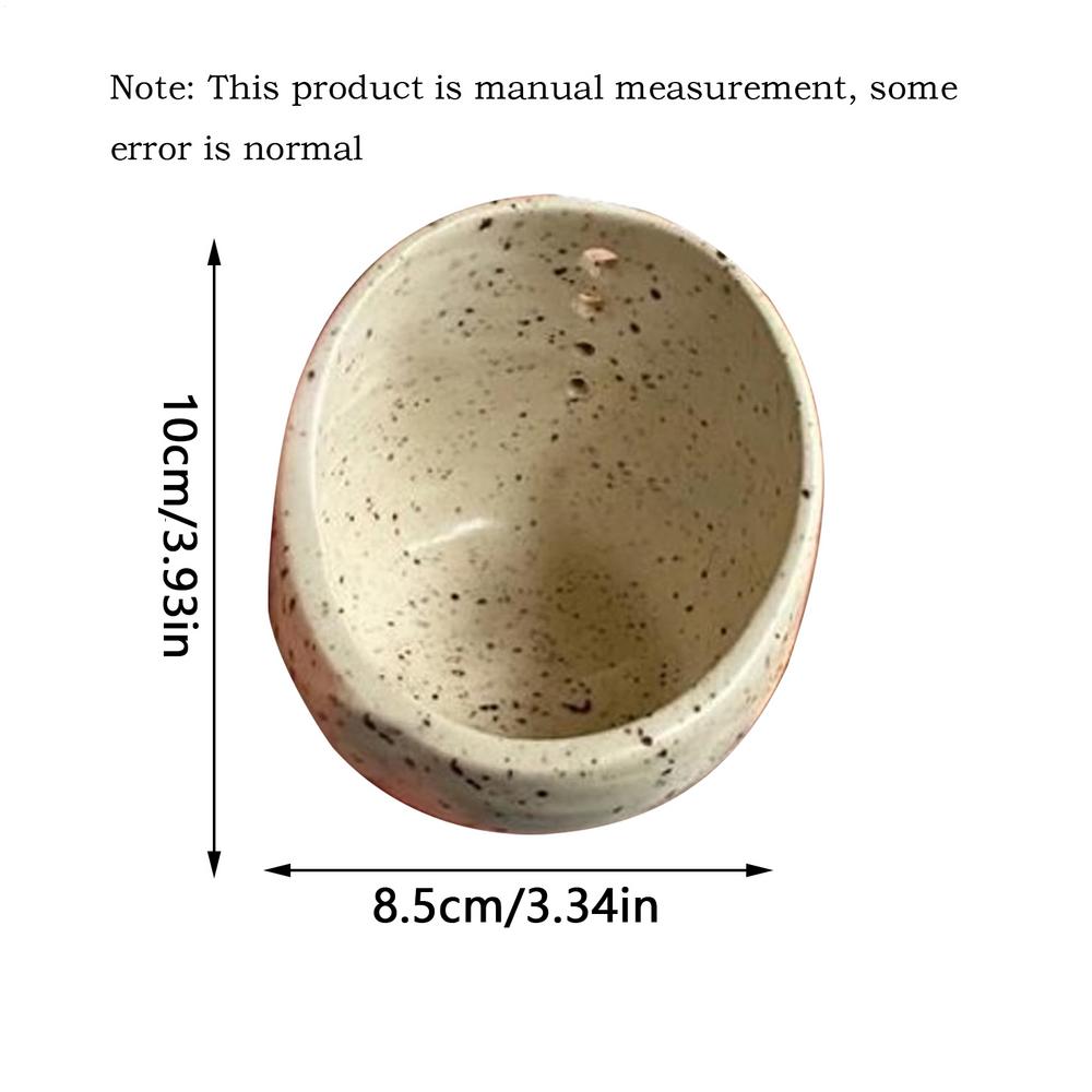Handmade Pottery Herb Stripper Bowl 4 Holes Herb Stripper Cup Multipurpose Kitchen Gadget Different Round Hole Size for Rosemary