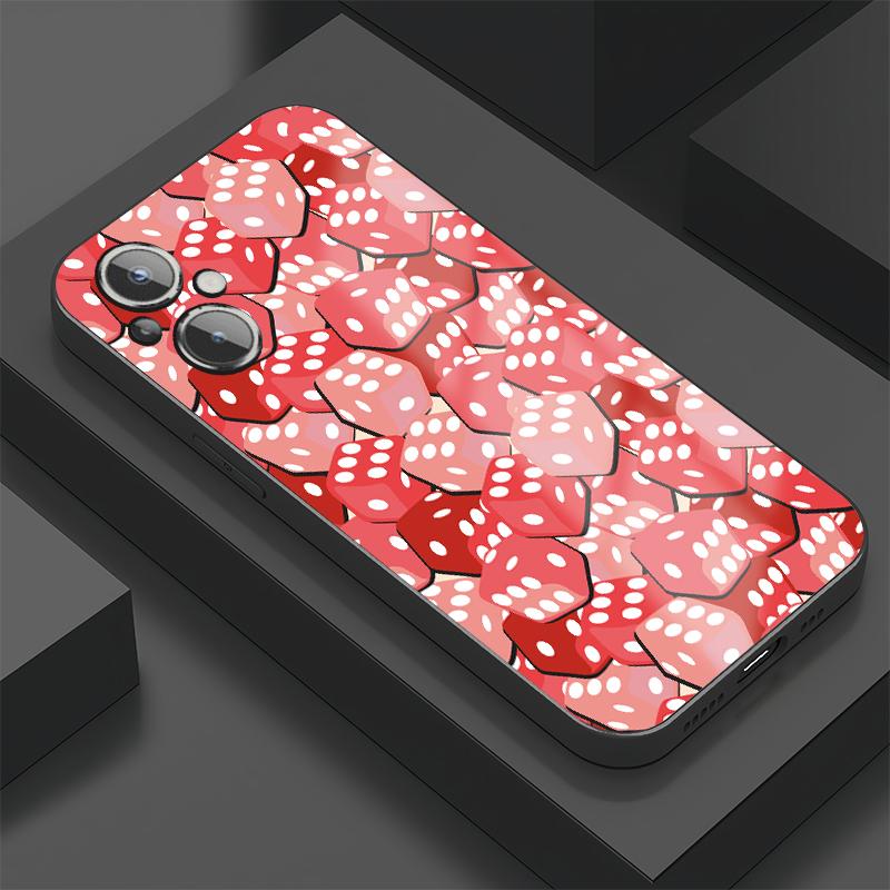 Shockproof Glass Phone Case For Oneplus Ace Pro Silicone Protective Cover For One Plus Ace 3 2 Pro Luxury Print Dice Fundas