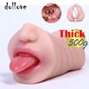 Male Masturbator Thick Pussy Dual Channel Suck Oral Sex Simulate Tongue Teeth Deep Vagina Throat Blowjob