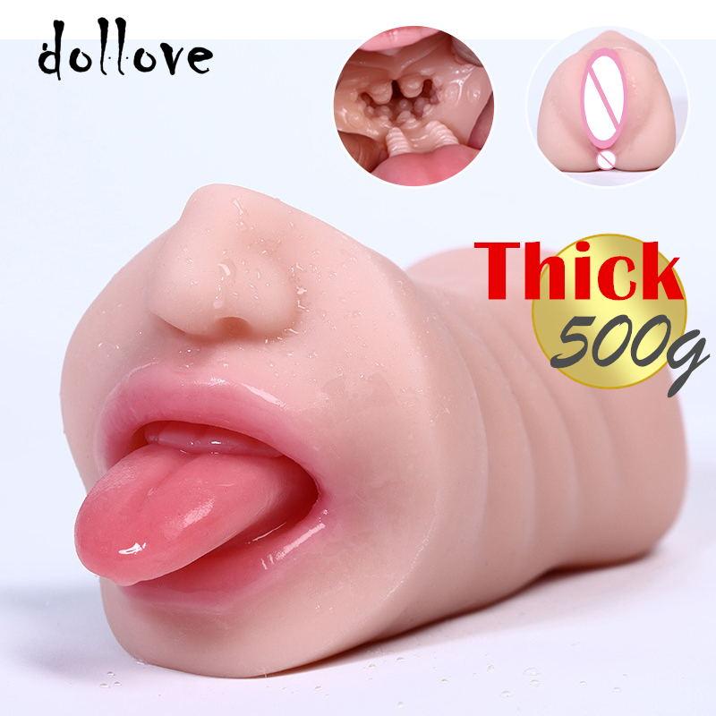 Masturbator masculin Păsărică groasă Canal dublu Suge Sexul oral Simulează Limbă Dinți Vagin adânc Gât Muie