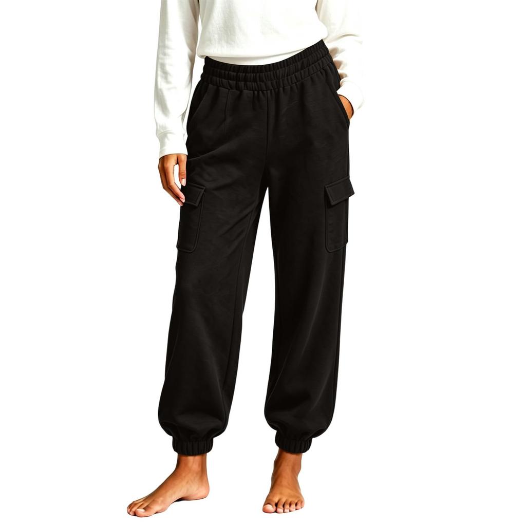 Women's High Waist Casual Joggers with Pockets Color Athletic Pants