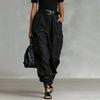 Cargo-Hose Verstellbare Beinöffnungen Volle Knöchellänge Seitentaschen Baggy-Hose Einfarbige Locker geschnittene Streetwear Freizeit-Hose