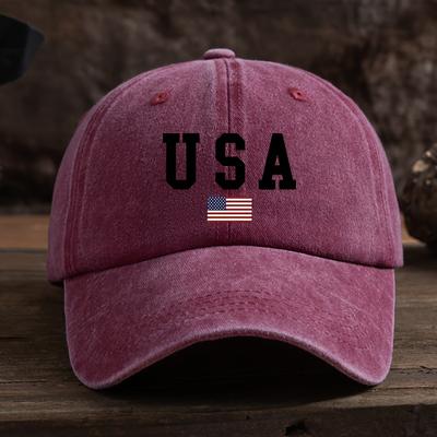 American Printed Baseball Cap for Men and Women, Outdoor Fashion Versatile, Daily Casual Duckbill Cap