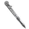 EdisonBrain Premium Kulspetspenna Antik Skrivpenna med Presentationstipp, Kromfärgat Instrument, Silver, Låda, 0,5 mm (Klick-på)