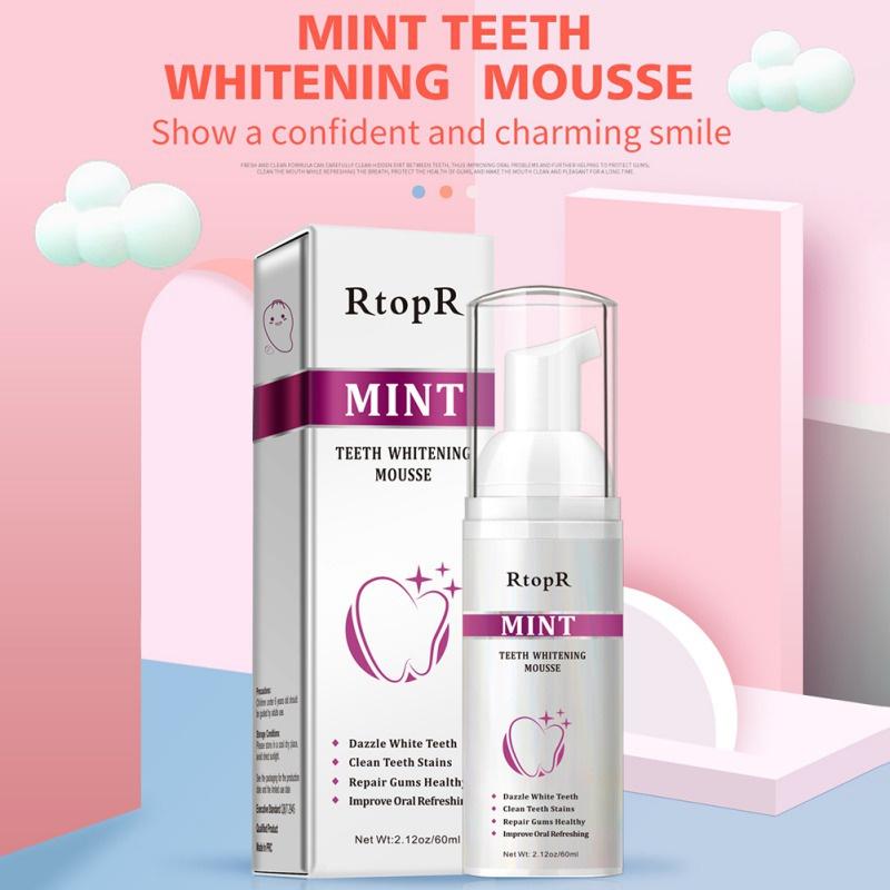 Mint Teeth Mousse Cleansing Whitening Mousse Removes Stains Teeth Whitening Oral Hygiene Toothpaste Care